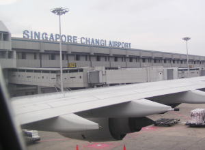 Changi Airport from Airplane