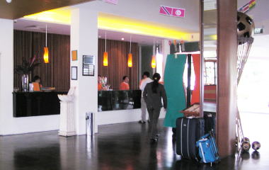 Front-desk of Harris hotel