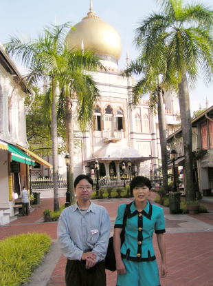 In front of Sultan Mosque