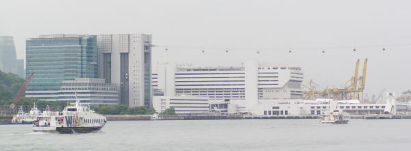 Singapore Ferry Terminal from the Ship